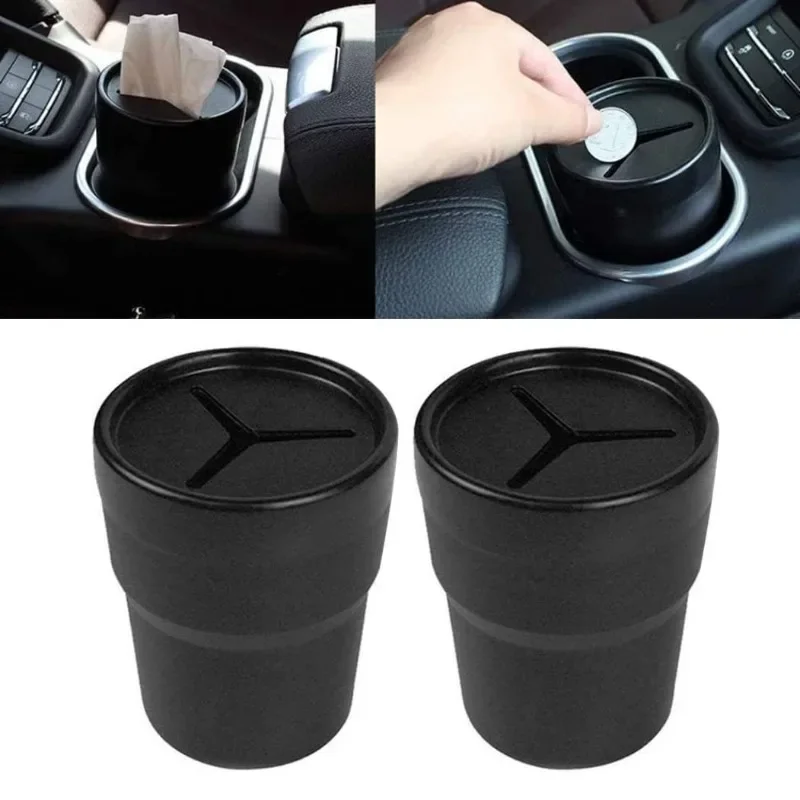 2 unidades de cubo de basura p - Waterproof Car Trash Can With Lid reseña y precio