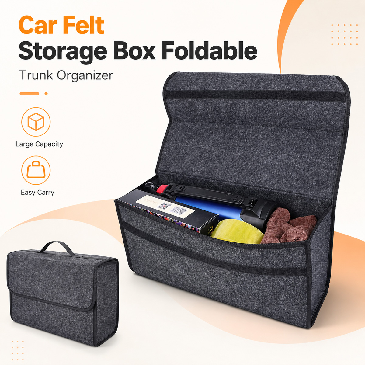 Car Trunk Organizer Foldable Storage Box - YONGRUN Caja de Almacenamiento Plegable de