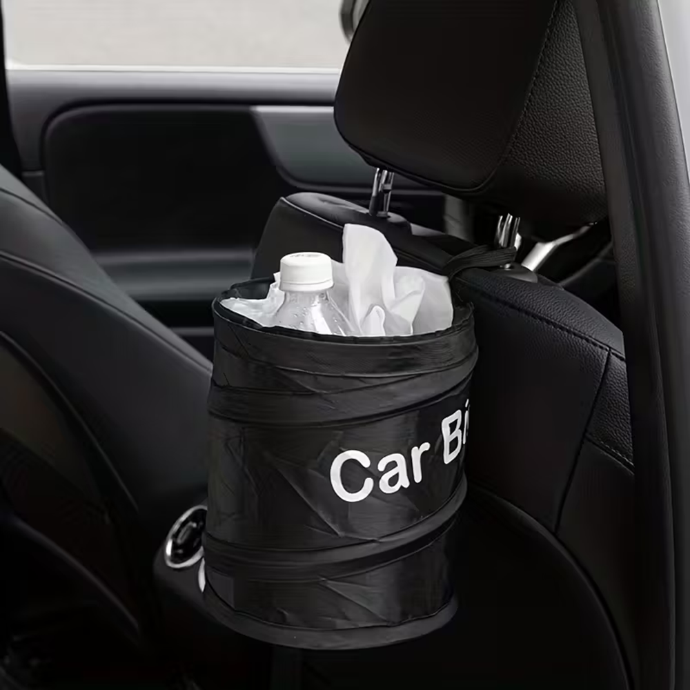 Mini cubo de basura emergente - Waterproof Car Trash Can With Lid reseña y precio