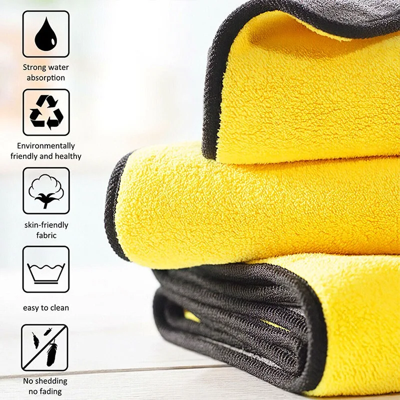 Paños de microfibra gruesos de - Microfiber Car Drying Towel Super Absorbent reseña y precio