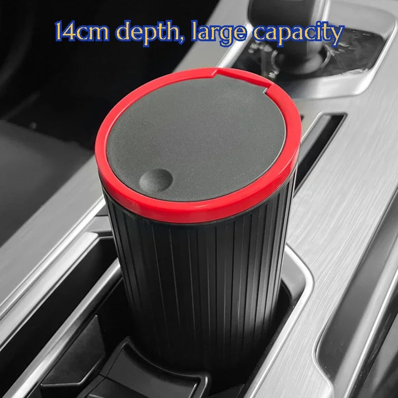 Cubo de basura para coche, caj - Waterproof Car Trash Can With Lid reseña y precio